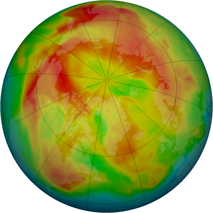 Arctic ozone map for 21 March 2013